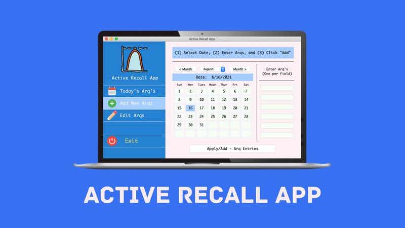 Active Recall Scheduler Desktop App